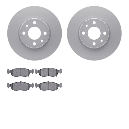 4302-07001, Geospec Rotors With 3000 Series Ceramic Brake Pads,  Silver
